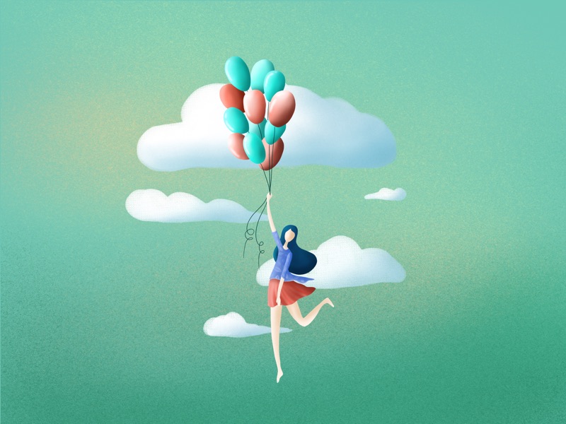 Painting inspired by the film Up